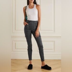 New with tags SPANX Stretch Twill Ankle Cargo Pant Washed Black Size Small